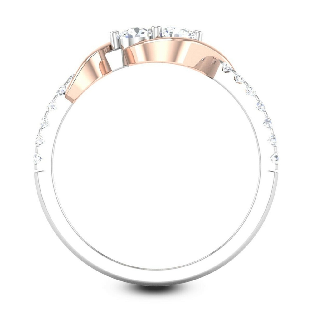 925 Silver  Round Cut White Sapphire Ring New - Picture 4 of 5